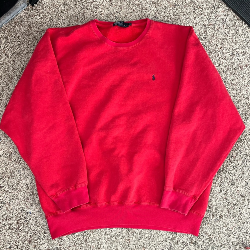 Polo Ralph Lauren Crewneck, Mens XL, Red